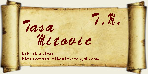 Tasa Mitović vizit kartica